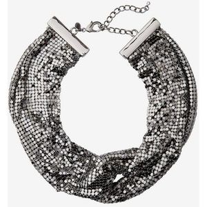 Express NWOT Mesh/Chainmail Necklace -Gunmetal